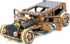 Wooden city 3D puzzle Automobil Hot Rod Limitovaná edícia 142 dielov