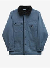 Vans Modrá pánska košeľová bunda s umelým kožúškom VANS Sherpa II S