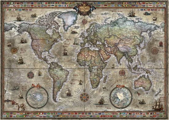 Heye Puzzle Map Art: Retro svet 1000 dielikov
