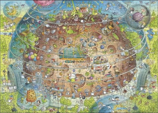 Heye Puzzle Šialená ZOO: Kozmický pavilón 1000 dielikov
