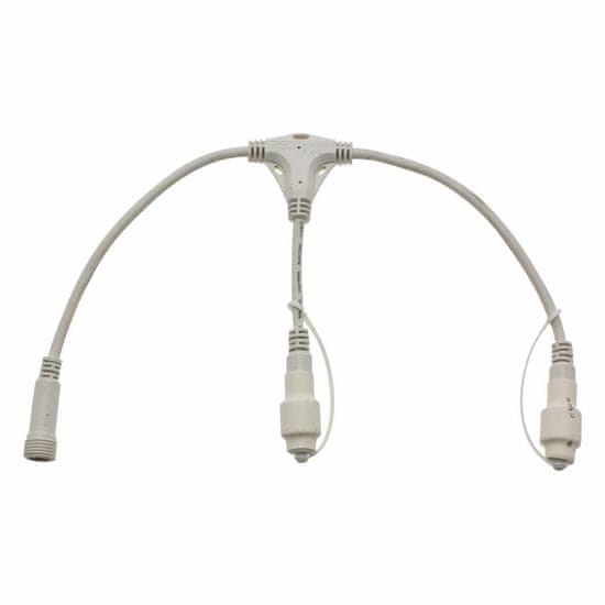 Xmas King XmasKing T rozbočovací kábel pre LED vianočné osvetlenie PROFI 2-pin, biela