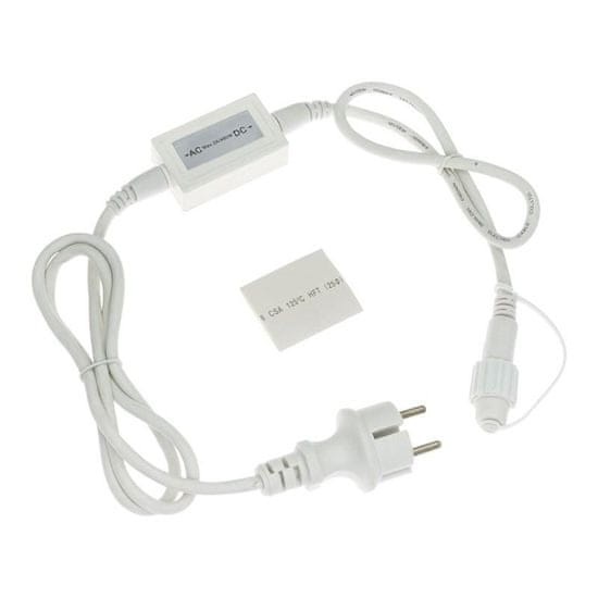 Xmas King XmasKing Napájací kábel pre LED vianočné osvetlenie PROFI 2-pin, 1,5m biela