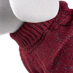 Duvo+ pletený sveter pre psov L 60cm červený