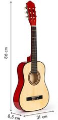 EcoToys Detská gitara veľká 86 cm