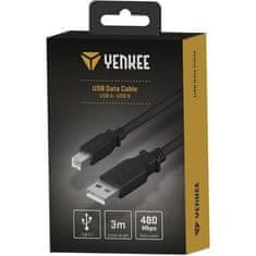 Yenkee USB kabel YCU 016 BK USB A/B Tiskárna 3m
