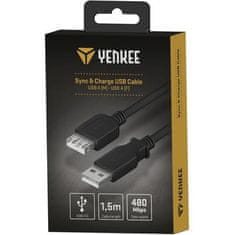 Yenkee USB kabel YCU 014 BK USB A M/F Prodluž.kab.