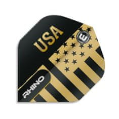 Winmau Letky Rhino Black & Gold Flag - USA W6905.205
