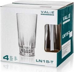 Value Sada sklenic VALUE 440 ml, 4 ks