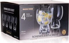 MAISON FORINE Sada sklenic na Gin tonic SOMMELIER'S CHEST 630 ml, 4 ks