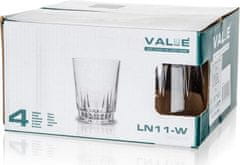 Value Sada sklenic VALUE 300 ml, 4 ks