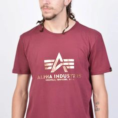Alpha Industries  Pánske Tričko s krátkym rukávom Basic T-Shirt Červená 3XL