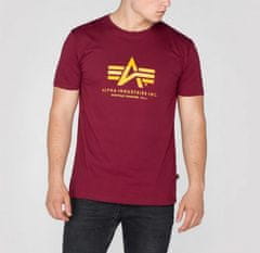 Alpha Industries  Pánske Tričko s krátkym rukávom Basic T-Shirt Červená 3XL