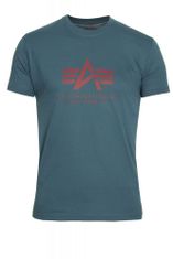 Alpha Industries  Pánske Tričko s krátkym rukávom Basic T-Shirt-M Modrá S