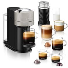 NESPRESSO kávovar na kapsule Krups Vertuo Next & Aeroccino, Light Grey XN911B10