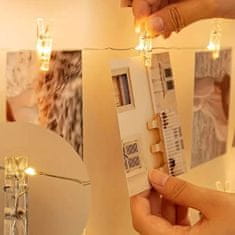 Mormark Reťazové osvetlenie so sponami na zavesenie fotografií (3 m) | PHOTOGLO