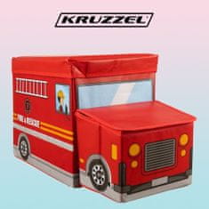 Kruzzel Box na hračky hasičské auto
