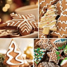 HOME & MARKER® Dekoratívne vianočné vykrajovačky na linecké pečivo a sušienky (sada 4 ks) | XMASCUTS