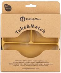 Petite&Mars Tanierik silikónový deliaci okrúhly Take&Match Intense Ochre 6m+