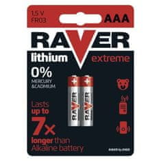 Raver Batéria RAVER FR03, líthiová batéria, bal. 2 ks, AAA tužka