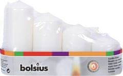 Bolsius Sviečky Bolsius Pillar Advent, Vianočná, biele, 48 mm 60/80/100/120 mm, bal. 4 ks