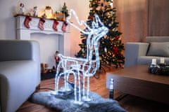 Strend Pro Dekorácia MagicHome Vianoce, Sob, 216x LED studená biela, s otočnou hlavou, 230V, 50 Hz, exteriér, 64,50x44,50x84 cm