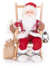 Strend Pro Dekorácia MagicHome Vianoce, Santa, sediaci, 46 cm