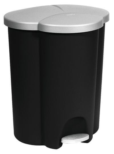CURVER Kôš Curver TRIO PEDAL BIN, 40 lit., 39.4x47.8x59.2 cm, čierny/sivý, na odpad
