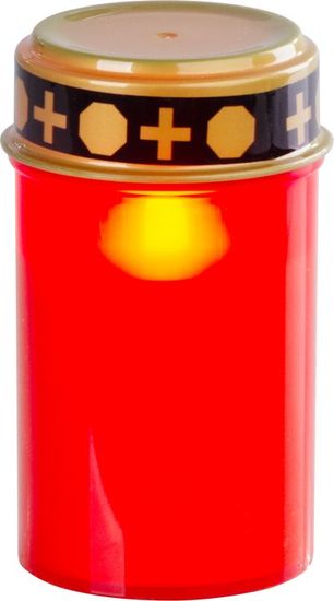 Strend Pro Kahanec MagicHome TG-10, s LED sviečkou, na hrob, červený, 12 cm, (súčasť balenia 2xAA)