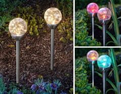 STREND PRO GARDEN Lampa Strend Pro Garden, 12x44 cm, solárna, 1xLED farebná a teplá biela, AA, nehrdzavejúca oceľ+sklo, Sellbox 6 ks
