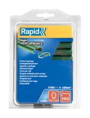 Rapid Spony RAPID VR22, PVC zelené, sponky pre viazacie kliešte RAPID FP222 a FP20, pre drôt 5-11 mm, bal. 1100 ks