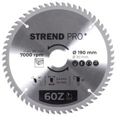 Strend Pro Kotúč Strend Pro TCT 190x2.4x30/20 mm 60T, na drevo, pílový, SK plátky