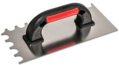 Strend Pro Hladítko Strend Pro Premium, EXC RED-Black, U-plast. rúčka, polguľaté zuby, 270x130 mm, 0,7 mm, nerez