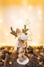 Strend Pro Dekorácia MagicHome Vianoce, Sobia laň na platni, 50 cm svietenie/blikanie,