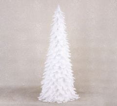 Strend Pro Dekorácia MagicHome Vianoce, Stromček z páperia, biely, 24x60 cm