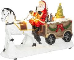 Strend Pro Dekorácia MagicHome Vianoce, Santa s koňom, LED, 3xAA, interiér