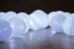 Strend Pro Reťaz MagicHome Cottonball, White, 16x LED studená biela, IP20, jednoduché svietenie, osvetlenie, L-3 m