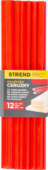 Strend Pro Ceruzka Strend Pro CP0642, tesárska, 250 mm, oválna, 12 ks, čierna tuha