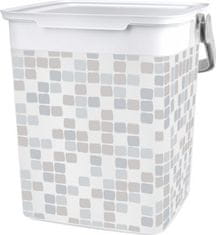 Kis Kôš KIS Chic Mosaic sivý, 23x25,5x25 cm, na prádlo a bielizeň