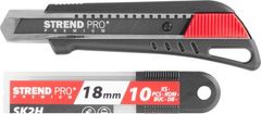 STREND PRO PREMIUM Nôž Strend Pro Premium FD781, BlackMatt, SoftTouch, 18 mm, odlamovací, + 10 ks čepelí, set