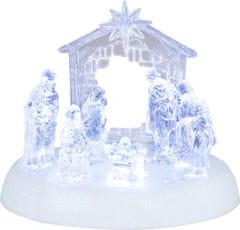 Strend Pro Dekorácia MagicHome Vianoce, betlehem, 7x LED, 3xAAA, akryl, 19,5x14x17,5 cm