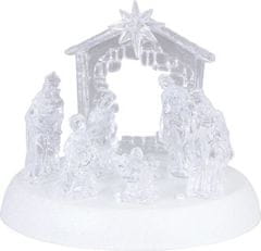 Strend Pro Dekorácia MagicHome Vianoce, betlehem, 7x LED, 3xAAA, akryl, 19,5x14x17,5 cm