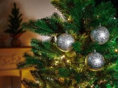 Strend Pro Gule MagicHome Vianoce, 6 ks, strieborné, na vianočný stromček, 8 cm