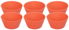 Strend Pro Forma MagicHome, na pečenie, na cupcake, silikón, červená, set 6 ks, 6,5x6,5x3 cm