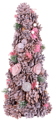 Strend Pro Stromček MagicHome Vianoce, ozdobený, ružový, 40 cm