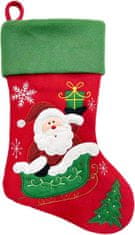Strend Pro Dekorácia MagicHome Vianoce, Ponožka so santom, 41 cm