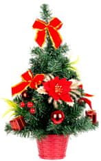Strend Pro Stromček MagicHome Vianoce, ozdobený, červený, 40 cm