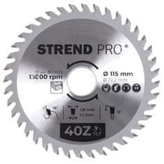 Strend Pro Kotúč Strend Pro TCT 115x1.8x22.2 mm 40Z, na drevo, pílový, SK plátky