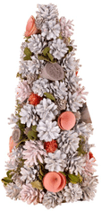 Strend Pro Stromček MagicHome Vianoce, ozdobený, prírodný, ružový, 40 cm