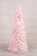 Strend Pro Dekorácia MagicHome Vianoce, Stromček z páperia, ružový, 22x46 cm