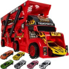 Kruzzel Kamión s autíčkami červený